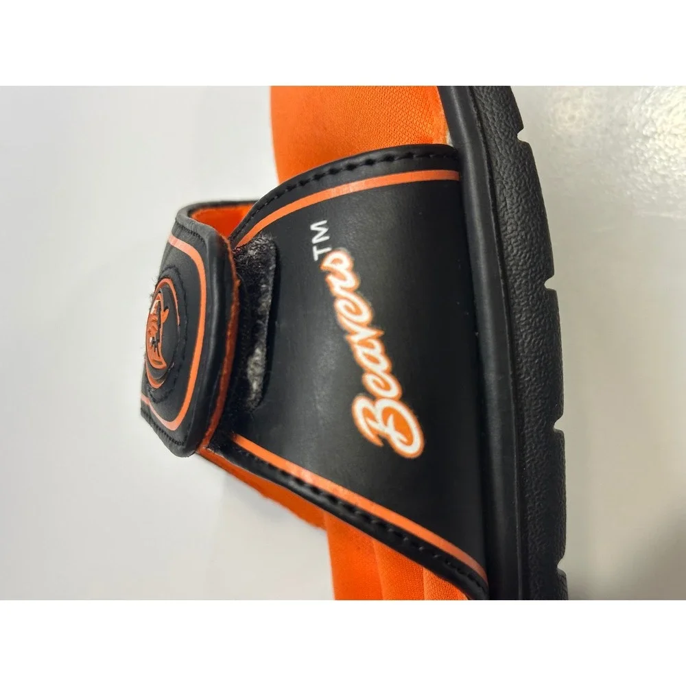 Oregon State Beavers Comfort Plus Slide Sandals Orange Black Youth‎ Size 5/6